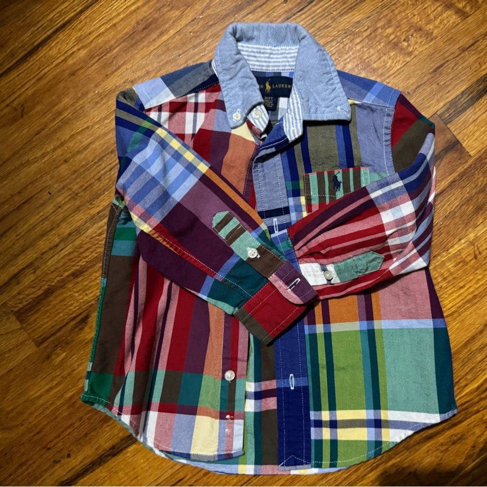 Ralph Lauren Blue and Yellow Plaid Shirt